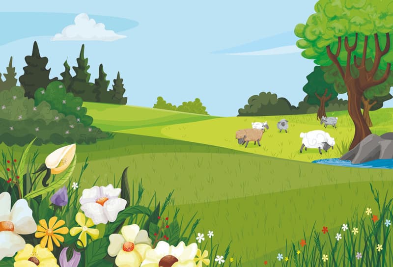 Fondo papel: Pradera