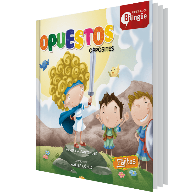 Libro cartón: Serie bíblica bilingüe - Opuestos