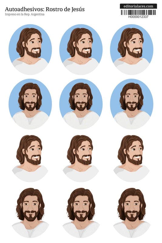 Autoadhesivos: Rostro de Jesús - 2ed.