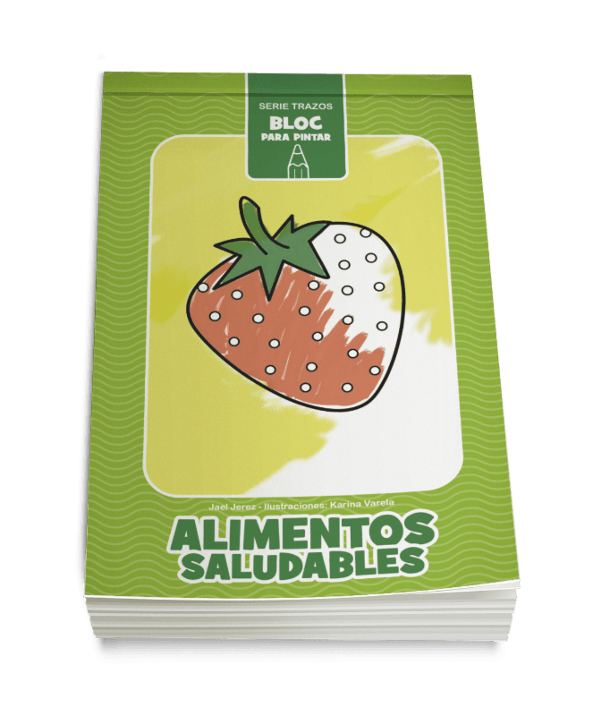 Serie Trazos - Bloc para pintar: Alimentos saludables