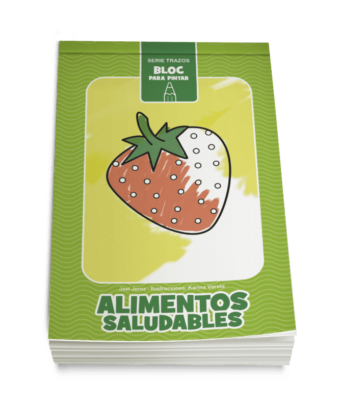 Serie Trazos - Bloc para pintar: Alimentos saludables