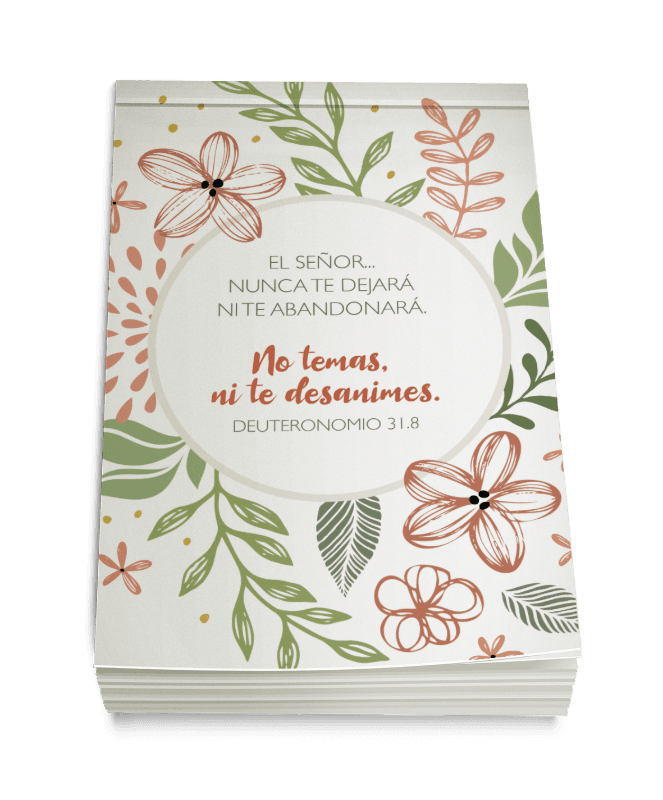 Anotador con versículo – Floral pastel