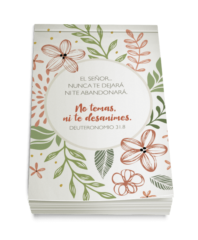 Anotador con versículo – Floral pastel