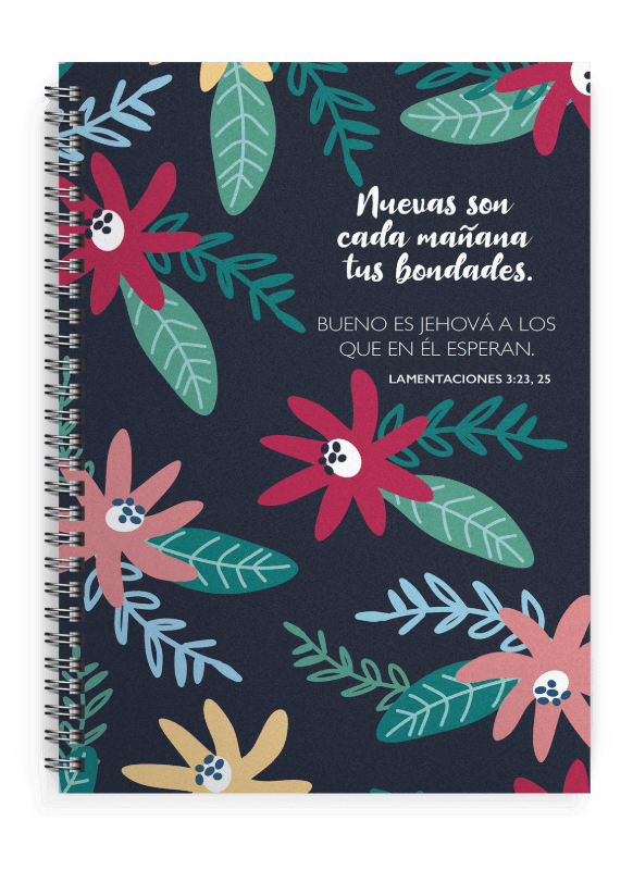 Cuaderno con versículo – Floral