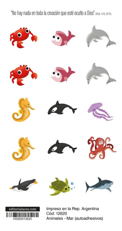 Autoadhesivos: Animales - Mar