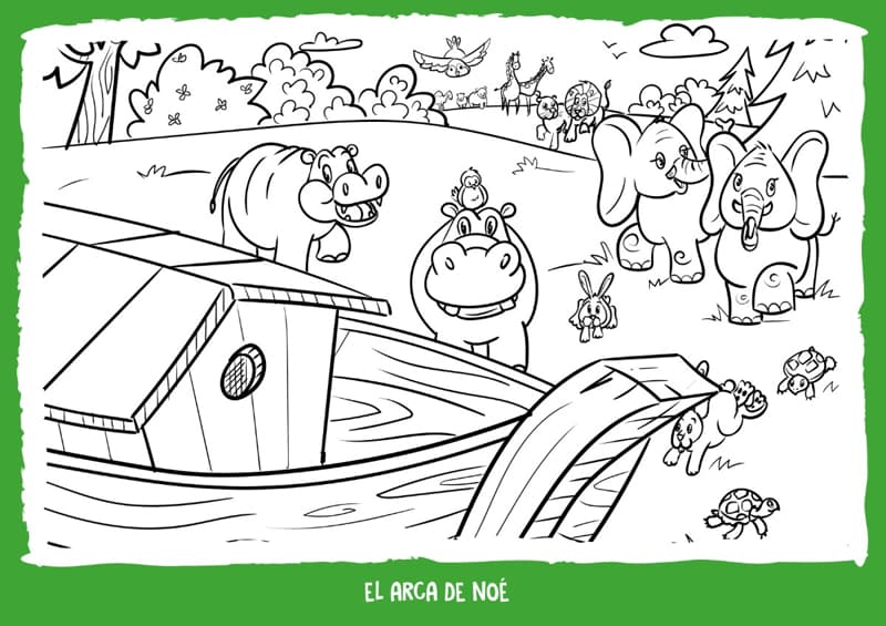 Cuadro para pintar: El arca de Noé