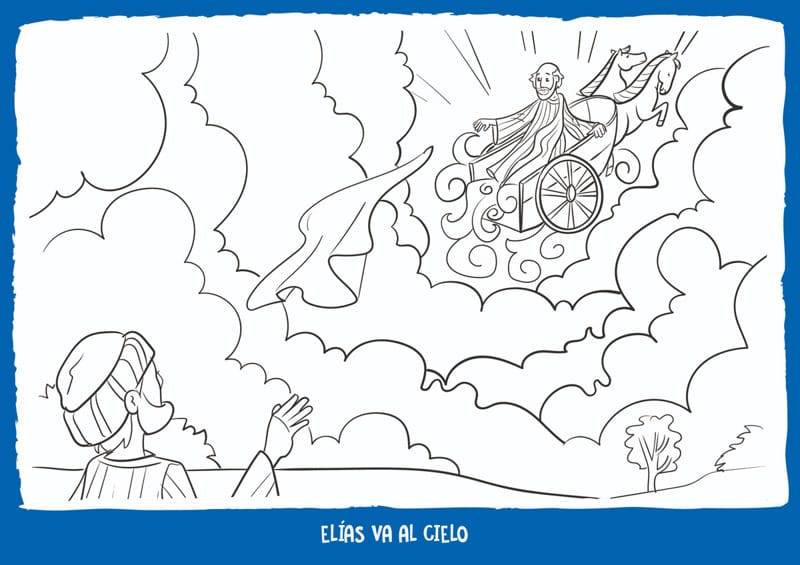 Cuadro para pintar: Elías va al cielo