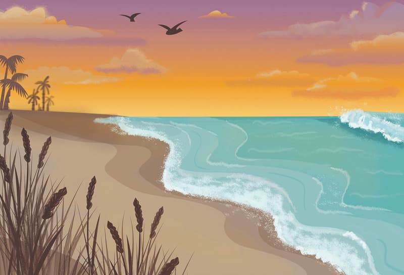 Fondo papel: Mar y cielo