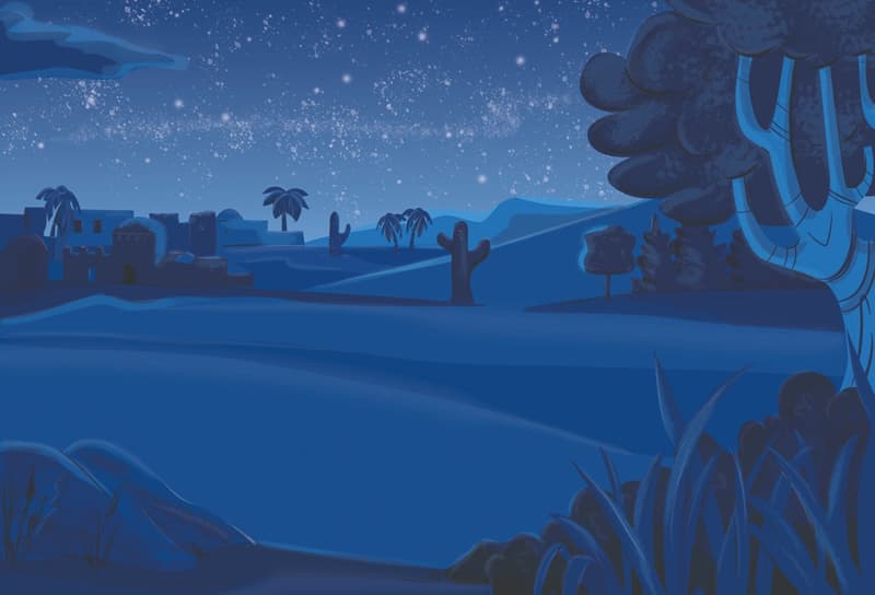 Fondo papel: Noche estrellada