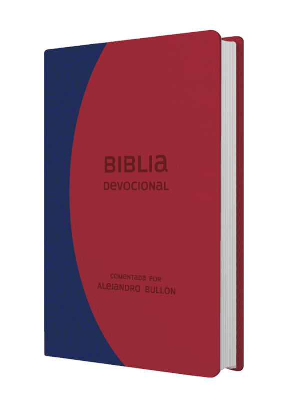 Biblia devocional (comentada por A. Bullón) - Azul granate